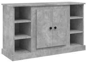 betonszürke szerelt fa tálalószekrény 100x35,5x60 cm
