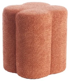 Narancssárga buklé puff Nalani – Light &amp; Living