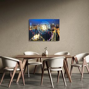 Kép - A befektetések városa (üvegen) (70x50 cm)
