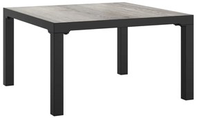 vidaXL szürke DPC és acél kerti dohányszóasztal 55 x 55 x 31 cm