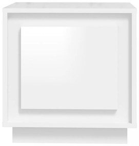 2 db magasfényű fehér szerelt fa éjjeliszekrény 44x35x45 cm