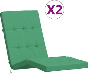 vidaXL 2 db zöld oxford szövet nyugágypárna