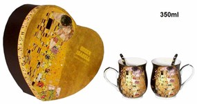 Klimt porcelán bögre 2 személyes szett díszdobozban A csók