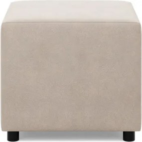 Zeus puff, bársony, 50x50, bézs