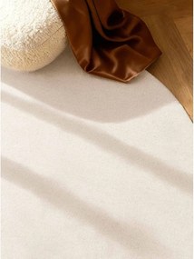 Krémszínű kézi szövésű gyapjú kerek szőnyeg ø 160 cm Puristic Knots – Elle Decoration