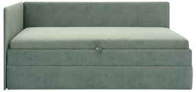 Egyszemélyes ágy 110 cm Optoman (zöld) (ágyráccsal és matraccal) (tárolóhellyel). 1098579