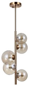 ITALUX PND-406007-V5-HBR - CANELLO 5xG9/5W/230V mennyezeti lámpa, réz