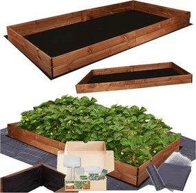 Magasított ágyás impregnáló láda zöldséges láda 18x240x100