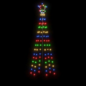 színes fényű karácsonyfa tüskével 108 LED-del 180 cm