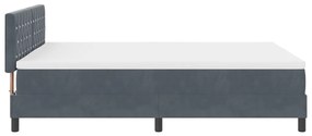 Boxspring Ágy Matrac Ezüst Szürke 160x200 cm Bársonyos