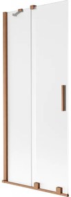 Mexen Velar, 2 szárnyas eltolható kádparaván 80 x 150 cm, 8 mm mattüveg, rézmatt, 896-080-000-31-65