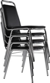 Szék tárgyalóterembe, fekete textilbőr, ZEKI