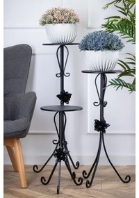 Virágállvány 95x39 cm fekete