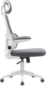 Irodai szék, sötétszürke/fehér, RENARD