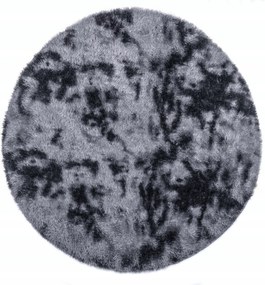 Shaggy Szőnyeg Szürke Kerek 160 CM Nappaliba Plüss Puha Bolyhos Vastag