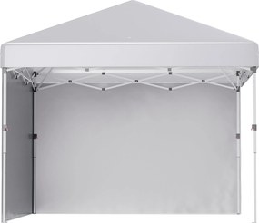 Outsunny Sátor, kb. 3x3m, vízlepergető Stabil Télálló Pop-up Összecsukható Sátor 2 Oldalfallal, UV 30+ Védelem, Összecsukható Fesztivál Sátor Kerti Sá