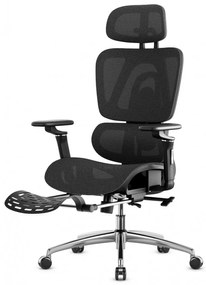 Premium Ergonomikus irodai szék kényelmes irodai szék, állítható magasság, lábtámasz, fekete