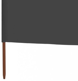 antracitszürke 9 paneles szövet szélfogó 1200 x 160 cm