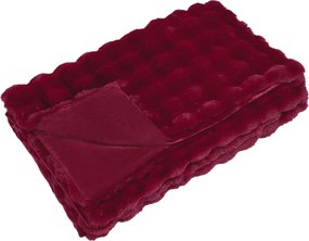 vidaXL Csúszásgátló műszőrme takaró Olite Bordeaux piros 150 x 220 cm