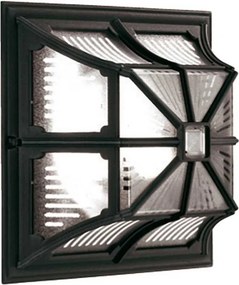 ELSTEAD CP12-BLACK CHAPEL Klasszikus Kültéri Mennyezeti Lámpa Fekete, Átlátszó E27 IP44