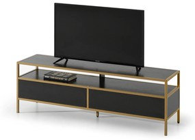 TV asztal/szekrény Soren Rtv (fekete fa + arany). 1111727