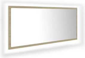 vidaXL sonoma tölgy akril LED-es fürdőszobai tükör 100x8,5x37 cm