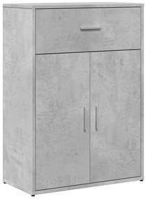 betonszürke szerelt fa tálalószekrény 60 x 30 x 84 cm