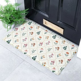 PVC lábtörlő 40x70 cm Vintage Floral Stamp – Artsy Doormats