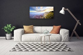 Vászonkép Sea Mountain Landscape 100x50 cm