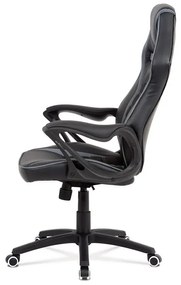 Gamerszék, Fekete Ekobőr, Hinta Mechanikával. KA-G406 GREY