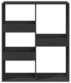 fekete szerelt fa térelválasztó 100 x 33 x 115 cm