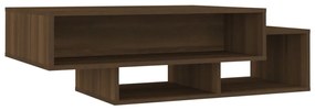 Barna tölgyszínű szerelt fa dohányzóasztal 105x55x32 cm