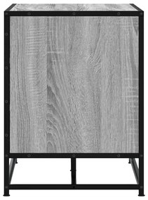 cipőpad szürke Sonoma 80x40x53,5 cm Gépi fa és fém