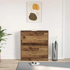 Cipőtartó Flip Fiókkal Régi Fa 80x21x87,5 cm