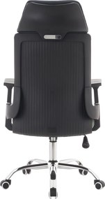 Irodai szék, sötétszürke/zöld/króm, teherbírás 150 kg, HOLGER