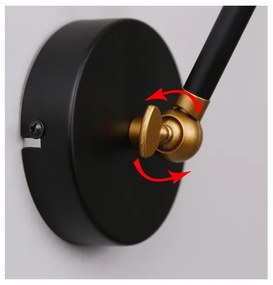 Fali lámpa TRUCK 1xE27/40W/230V arany/fekete