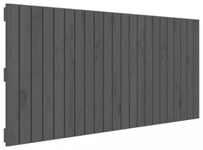 szürke tömör fenyőfa fali fejtámla 140x3x60 cm