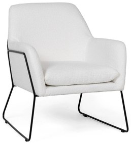 Fehér design kialakítású fotel MILAN