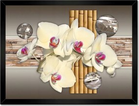 Poszterek keretben 40x30 Orchidea bambuszokkal