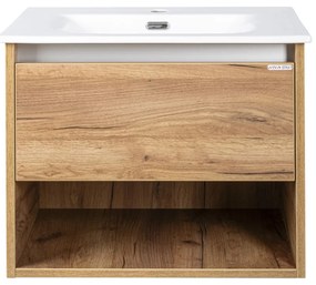 TMP NORD CRAFT 60 fali függesztett fürdőszobabútor - SKY E-8099-60 porcelán mosdóval- 61 x 46 cm