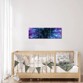 Kép - Neon tér (órával) (90x30 cm)
