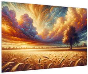 Kép – Fa a mezőn (90x60 cm)