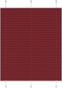 vidaXL pliszírozott redőny Bordeaux piros 105x150 cm szövetszélesség
