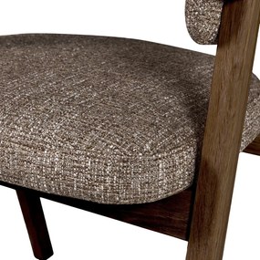 Barna kárpitozott karfás étkezőszék Tunar – WOOOD