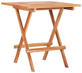 tömör tíkfa összecsukható bisztróasztal 60 x 60 x 65 cm