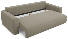 Világosbarna kinyitható-tárolóhelyes kanapé 238 cm Kapua – Makamii