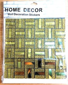 3d Öntapadós Ragasztható Arany Tükör Mozaik - Csempe - Mozaik Panel 30 X 30 C