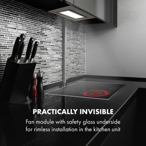 Klarstein Hektor Brilliant Edition, beépíthető páraelszívó, 52 cm, 506 m³/ó, érintőképernyős, fehér