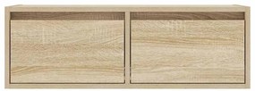 TV szekrény LED világítással sonoma tölgyfa 75x35,5x25 cm