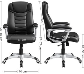 Songmics Ergonomikus irodai szék, állítható magasságú forgószék